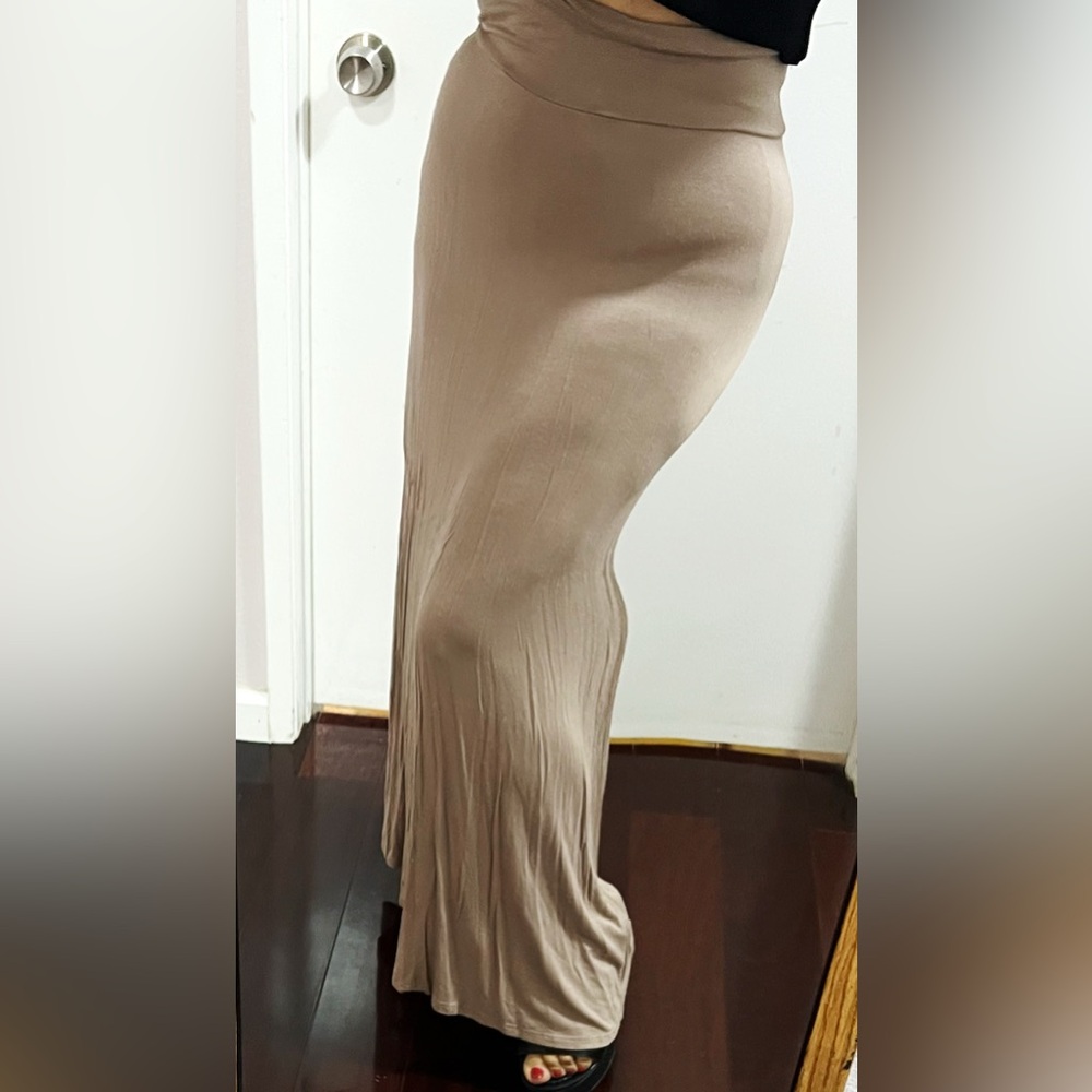 BIG SALE(5 for $20)- Poetry Women's Maxi Skirt in Taupe